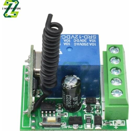 DC12V 10A Relay Receiver Module 433mhz LED Remote Control Switch Relay Module Receiver For Garage Door Gate Motor