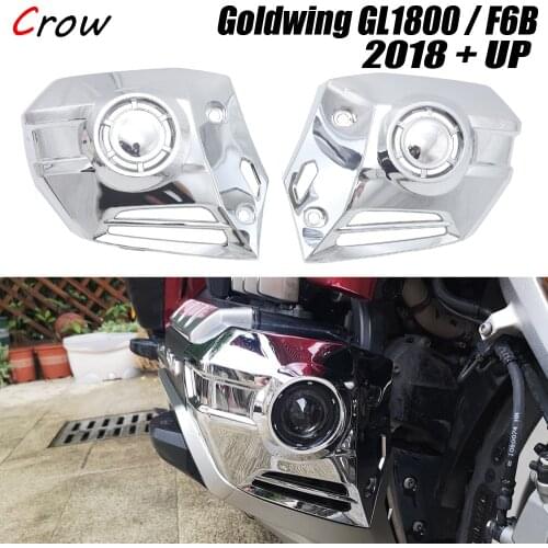 Motorcycle Chrome Pair Lower Cowl Covers For Honda Goldwing 1800 GL1800 F6B 2018 2019 2020