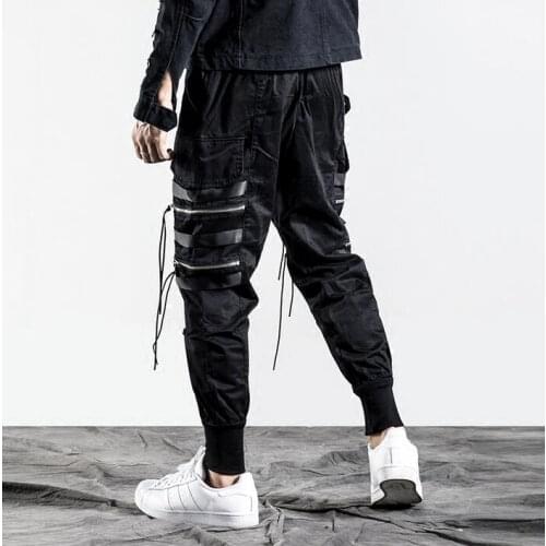 219 autumn personality trousers mens pants harem pant mens feet trousers fashion pantalon homme street novelty zipper black