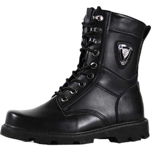 2020 Martin mens Korean fashion high top cotton shoes autumn and winter waterproof authentic Military leather boots