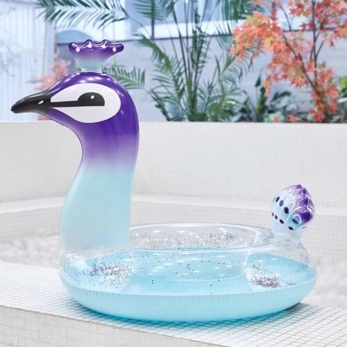 90cm/120cm Inflatable Gittler Peacock Swim Ring Pool Float Adult Water Swimming Tube Inflatable Fun Pool Toys Cute Piscina Kids