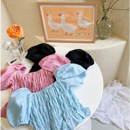 2021 New Girls Shirt Summer Cotton Fashion Girls Blouse 2-8 year CY389