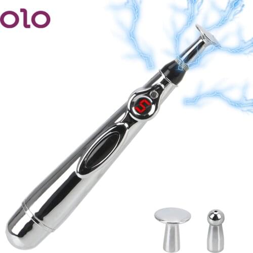 OLO Penis Clitoris Breast Nipple Stimulator Electrical Climax Electric Shock Stick Adult Game Breast Clit Penis Massage Sex Toy