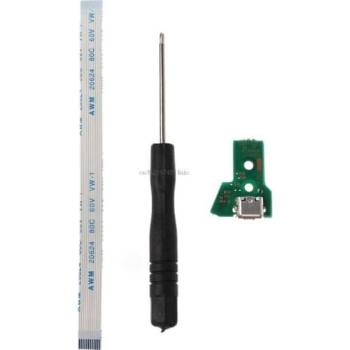 Circuit Board Slim USB Charging Plate Controller Socket Port JDS-040 12 Pin Flexible Power Cable for Sony Playstation 4 PS4