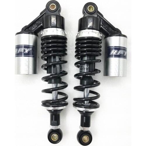RFY 1pair 11" 280mm motorcycle air shock absorber rear suspension for Yamaha Motor Scooter ATV Quad Black & silver
