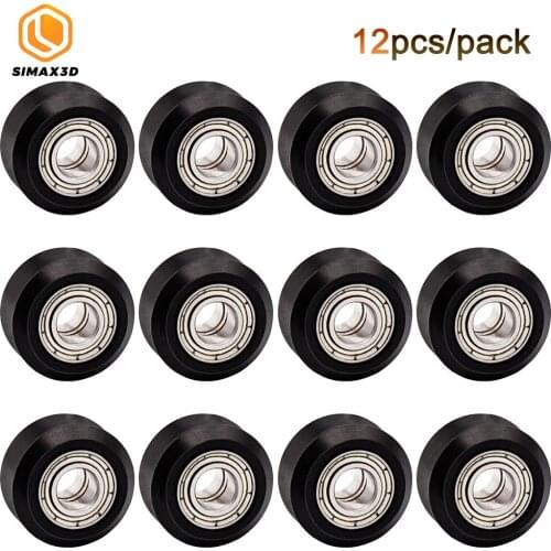 SIMAX3D Small CNC Openbuild Plastic Wheel POM with MR105ZZ Bearing Passive Round Gear Perlin Wheel Pulley for 3D Printer Parts