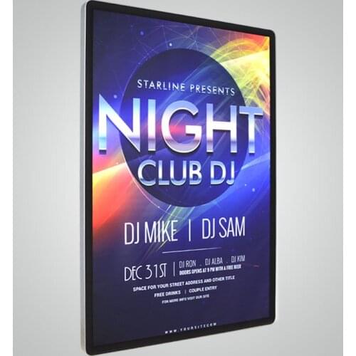 Light sign board aluminum snap frame diy led light box poster panel advertising light box