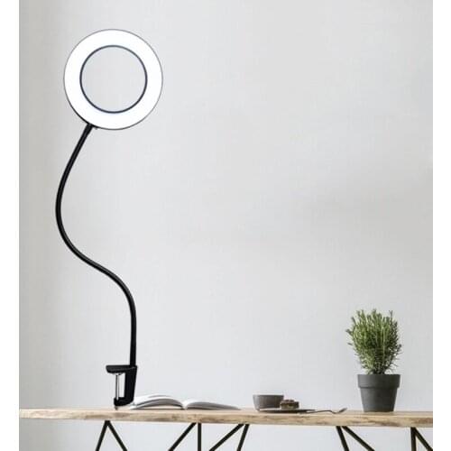 8X LED Magnifying Desk Lamp with Clamp 3 Color Modes 23" Flexible Gooseneck with Magnifier Light for Sewing Painting T5UC