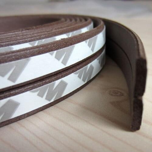 Door Window Cupboard Wardrobe EPDM Rubber Foam Seal Strip Soundproof Collision Avoidance Gasket 9x2mm Brown