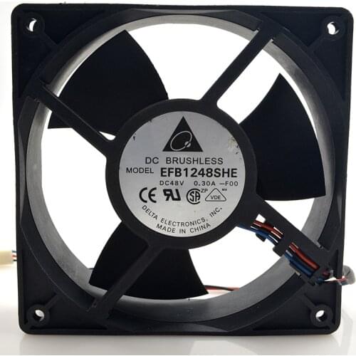 New original EFB1248SHE-F00 48V 0.30A 12038 12CM speed cooling fan