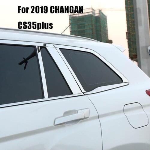 High-quality Car styling stainless steel Strips Car Window Trim Decoration Accessories For 2019 CHANGAN CS35plus