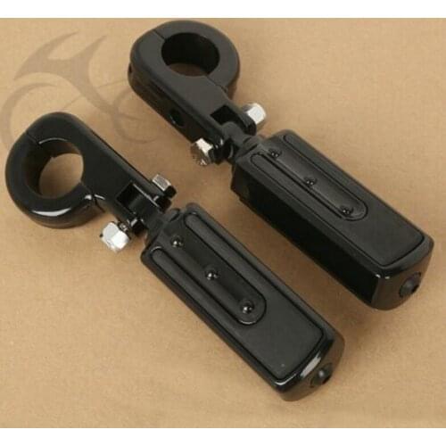 Motorcycle 1 1/4" 32mm Engine Guards Skid-Proof Foot Pegs & Clamps For Harley Dyna FXDB Honda Yamaha Kawasaki