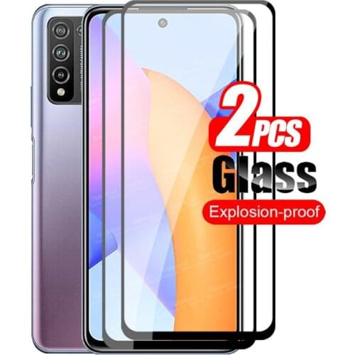 2PCS Protective Glass For Huawei Honor 10X Lite 9X 10 9 20 Light On Honer 10i 30i 20s 8X 8A 8C 8S 9A 9S 9C Screen Protector Film