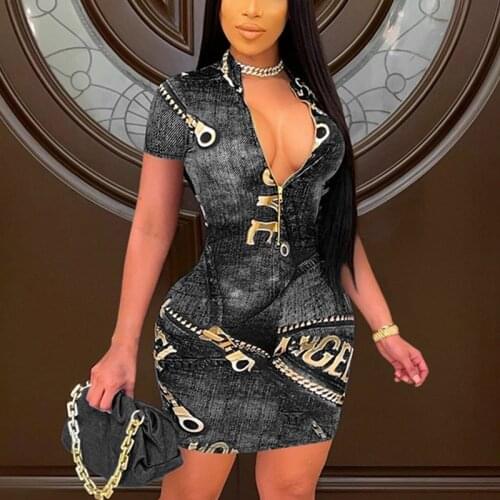 2021 Summer Ladies Patchwork Print Dress Short Sleeve Casual Mini Dresses Female Fashion Deep V-Neck Slim Dress Plus Size S-5XL