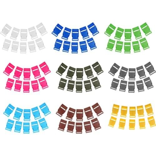 10 Pieces 1 Inch Flat Heavy Duty Adjustable Side Release Plastic Buckles Backpack Attachment Accessories