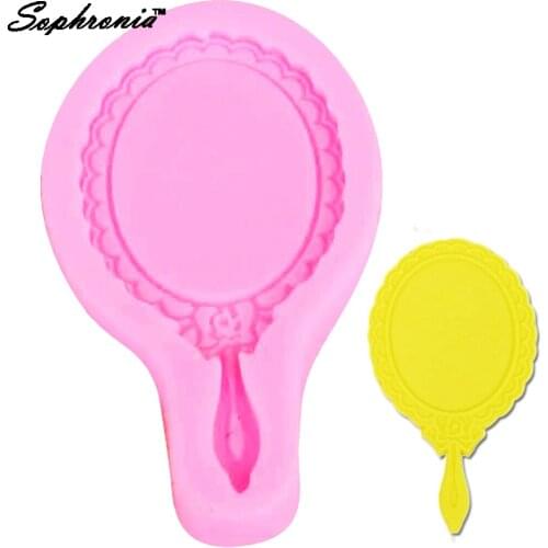 10PCS/SET M680 3D Mirror Frame Fondant Cake Decorating Tools Frame Cupcake Chocolate Cake Border Silicone Molds Baking Moulds