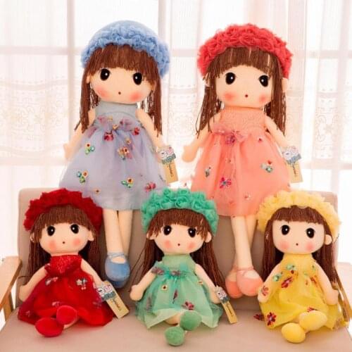 45-65cm Kawaii Stuffed Plush Doll Kids Toys for Girls Children Lovely Baby Plush Doll Princess Plush Toys Girls Birthday Gifts