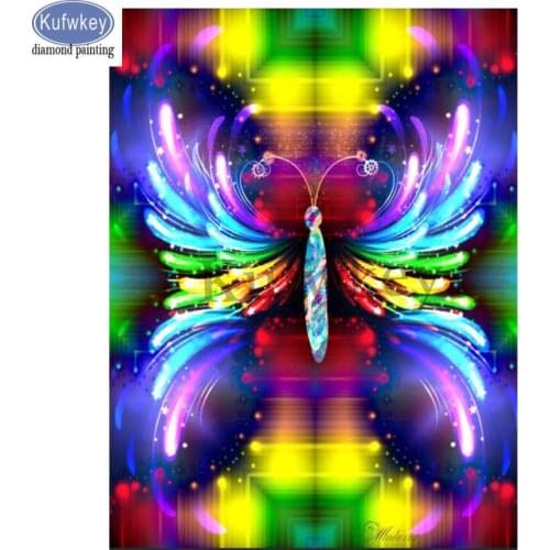 Diamond painting full square"pyrotechnics butterfly"DIY 5D Diamond Embroidery Round drills Mosaic painting rhinestones,wall art