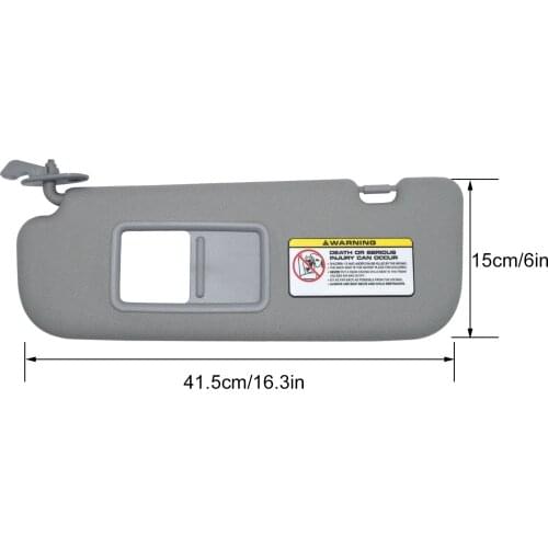 Car Sun Visor 852103X000TX for Hyundai Elantra 2011-2015 Grey with Mirror