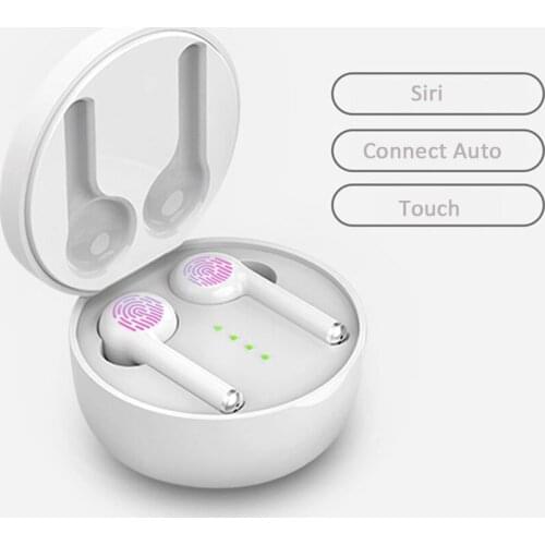 Ture Wireless bluetooth earphone earbuds works for android IOS cellphones has siri function