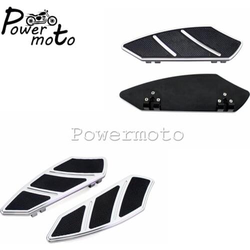 Black Chrome Motorcycle Rear Passenger Diver Floorboard Foot Pegs Footrest Fit For Harley Touring Softails 1984-2015 All Models