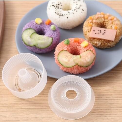 DIY Sushi Mold Donut Shape Rice Mold Food Grade PP Material Easy Rice Ball Press Kitchen Childrens Bento Maker Tools