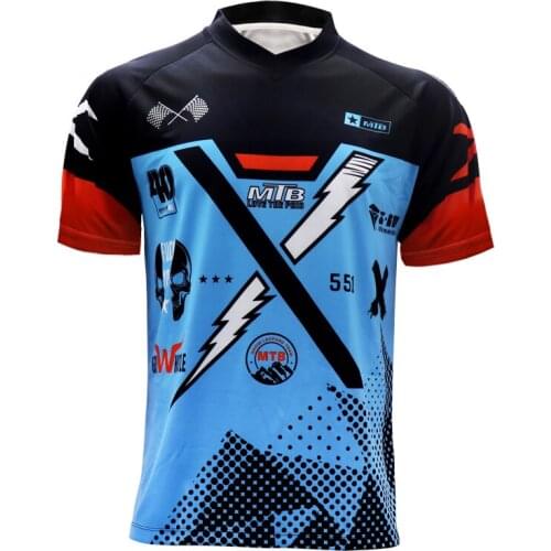2020 MTB jersey summer moto Jersey Mountain DH Motocross Jersey Breathable Light Quick Dry