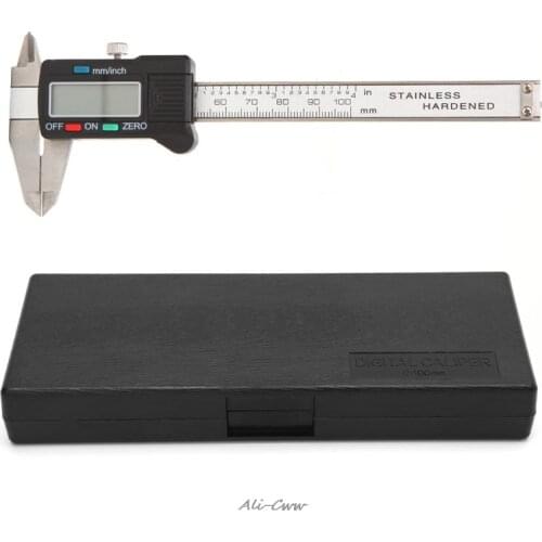 100mm LCD Electronic Digital Gauge Stainless Steel Vernier Caliper Micrometer
