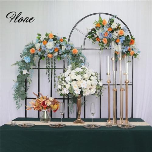 Flone Wedding Flower Arch Backdrop Stand Wrought Iron Stage Screen Ceremony Party Home Decoration Metal Props