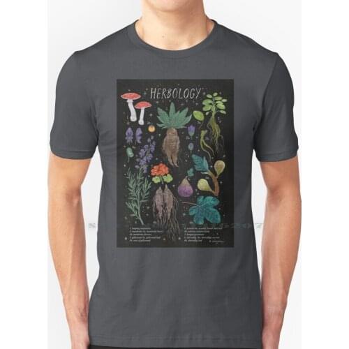 Herbology T Shirt 100% Pure Cotton Cottage Core Dark Acadamia Fae Bohemian Art Fairy Art Astronomy Potterhead Farmcore Frog And
