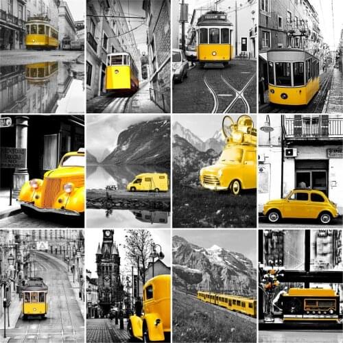 GATYZTORY 60x75cm DIY Painting By Numbers For Adults City Scenery Paint By Numbers On Canvas Landscape Frameless Home Decor