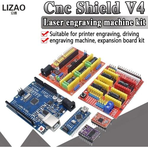 NANO 3.0 CNC shield V3 V4 engraving machine 3D Printer + A4988/DRV8825 driver expansion board UNO R3 with USB cable