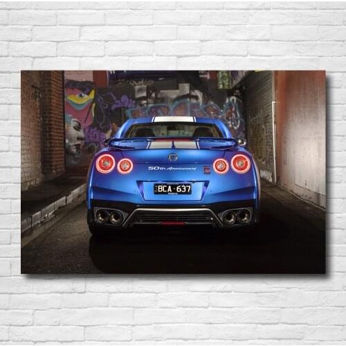 Supercar Picture Nissan GTR 50th Anniversary Cars Posters and Prints Canvas Wall Art Painting for Home Room Decor