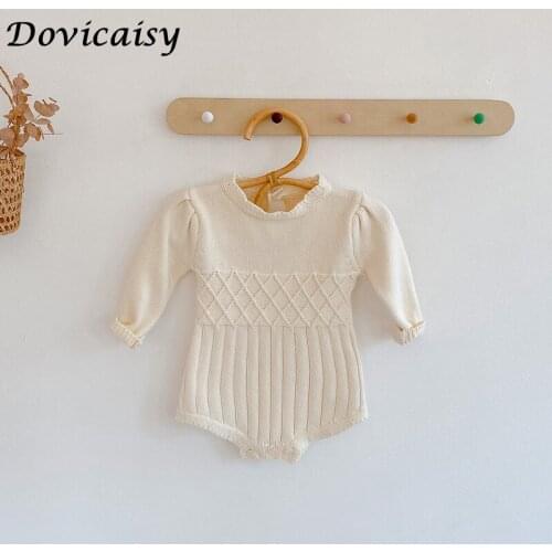Knitted Baby Romper Sweater Winter Newborn Baby Clothes Toddler Sweater Baby Girl Romper Cotton Baby Girl Boy Clothes