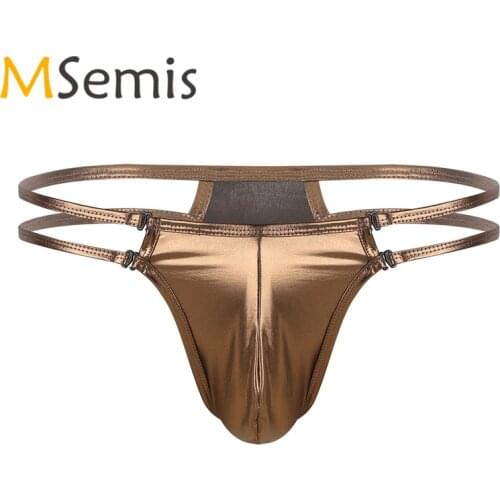 Swimwear Mens Bikini Swimsuit G-string Thongs Briefs Underwear Lingerie Bulge Pouch T-Back Male Thongs Panties Swimming Suit