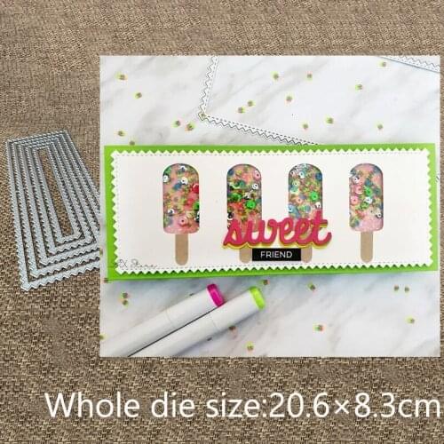 XLDesign Craft Metal Cutting Dies stencil mold Zig Zag frame decoration scrapbook Album Paper Card Craft Embossing die cuts