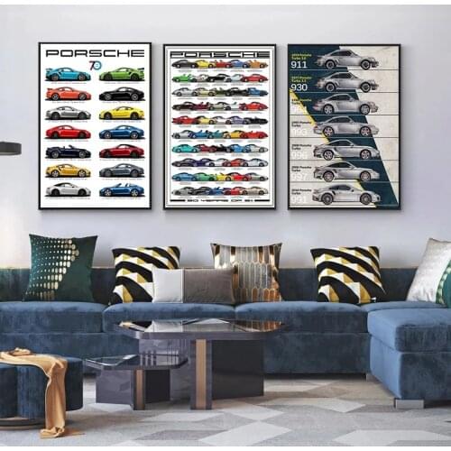 Fashion Racing Cars World Canvas Painting Posters and Prints Wall Art Pictures for Living Room Bedroom Home Decor Boys Cuadros