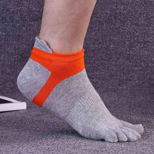 Autumn Winter Warm Thick Men Toe Middle Tube Finger Socks Top Grade Brand Hemp Thick Coolmax Pure Cotton