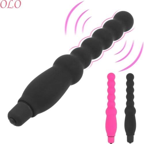 OLO Bullet Vibrator With Anal Beads Butt Plug 10 Speeds Clitoris G-Spot Stimulator prostate massager Sex Toys for Women Man