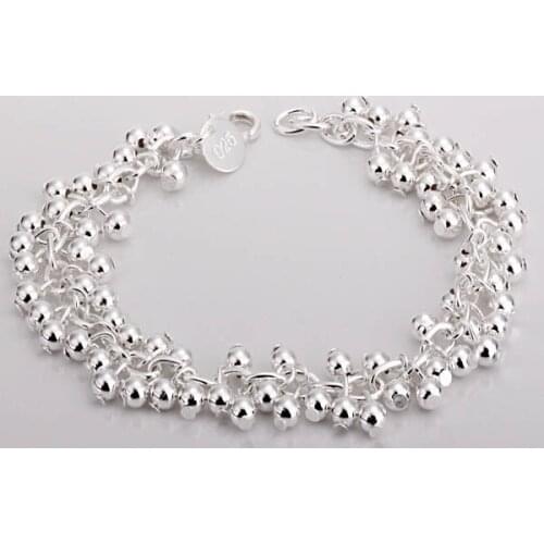 Wholesale! Fashion M925 Silver color Jewelry Bracelet,M925 Silver color Bracelet Designed For Women Bracelet With Beads AH113