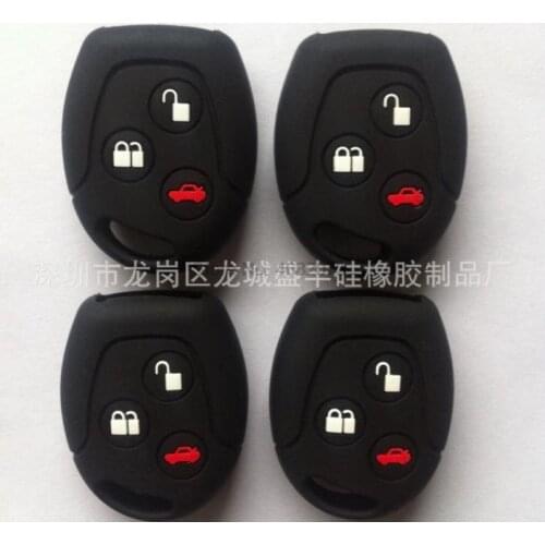 By DHL or Fedex 200pcs Silicone Car Key FOB Case Cover Set fit For Ford Focus Mondeo Remote Holder Protector Accessories