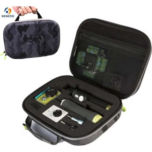 Portable storage bag Waterproof protection Camouflage Case EVA Bags For Xiaomi Yi 1 Xiaomi Yi 2 4K 4K+ Sports camera Accessories