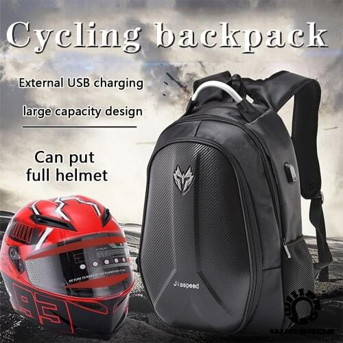 Motorbike Backpack Helmet Bag JIASPEED Motorcycle Backpacks Scooter Street Moto Riding Black Shoulder Bags Mens