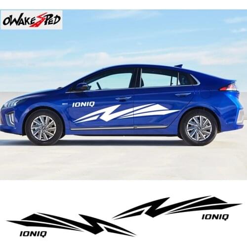 Car Body Vinyl Decals Auto Door Both Side Decor Stickers For Hyundai Ioniq Sport Stripes Exterior Accessories Stickers