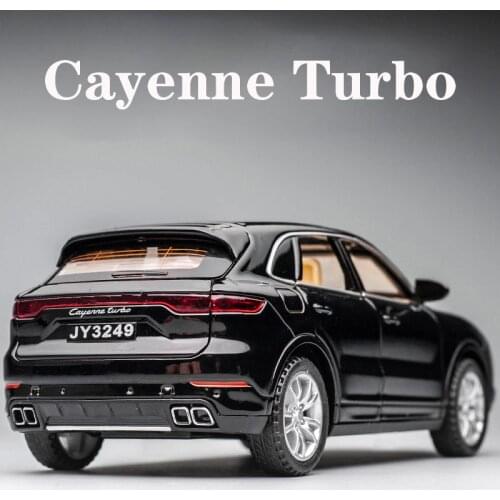 2021 New 1:32 Cayenne Turbo Alloy Car Model Simulation Car Decoration Sound and Light Collection Gift Toy Die Casting Model