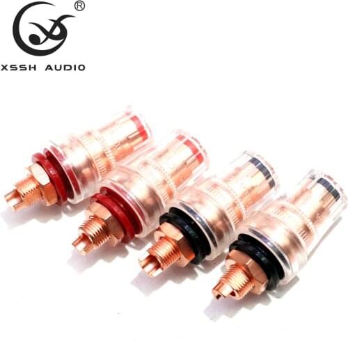 4pcs or 8pcs Hi-End HiFi Speaker horn power amplifier Terminal Short Binding post un-welding Screw Female Banana connector Plug