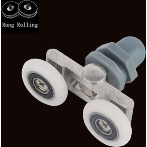4pcs-8pcs/set 23mm 25mm Aluminum swing wheel arc shower room pulley glass sliding door hanging wheel swing double wheel