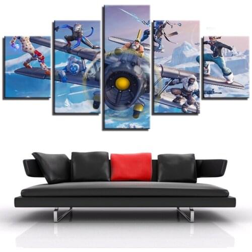 5d Diy Diamond Painting 5 Pieces Game Cartoon Characters full diamond embroidery plane Kids Pictures Artwork Living RoomZP-3796