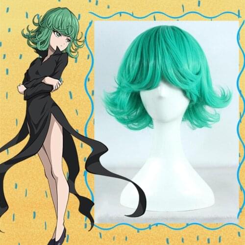 Anime One Punch Man Cosplay Wigs Tatsumaki Cosplay Wig Synthetic Wig Hair Halloween Carnival Party TERRIBLE TORNADO Cosplay Wig
