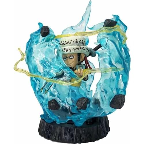 Anime One Piece Trafalgar Law Battle Ver. GK PVC Action Figure Statue Collectible Model Toys Doll with Light